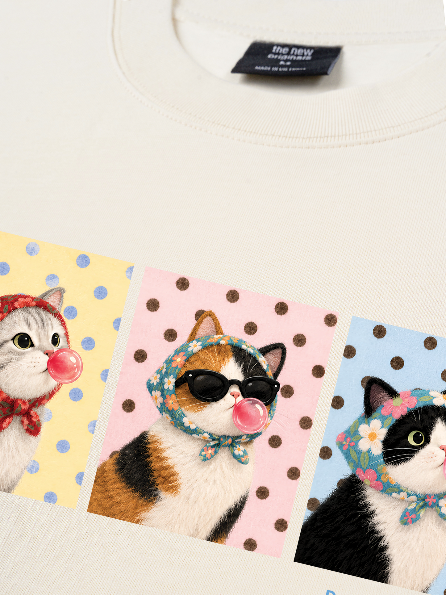 Áo Thun Relaxed Fit Dotty Kitty
