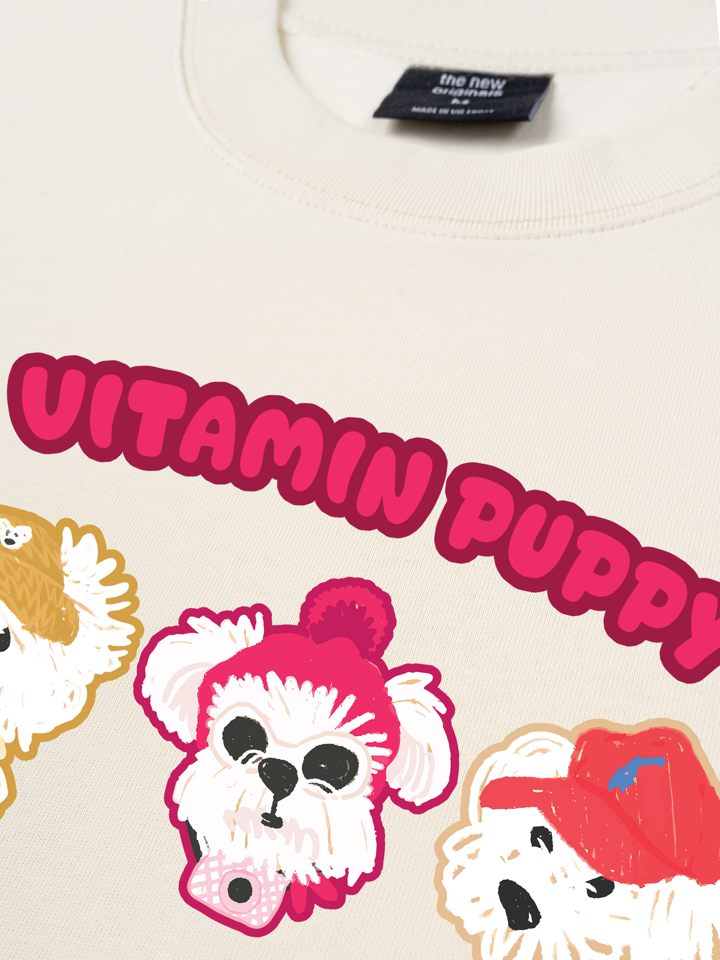 Áo Thun Relaxed Fit Animal Mood Viatmin Puppy