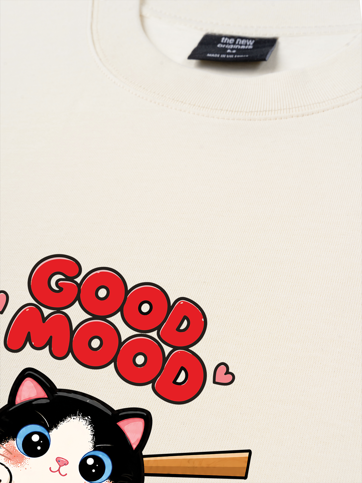 Áo Thun Relaxed Fit Good Mood Sushi Cat
