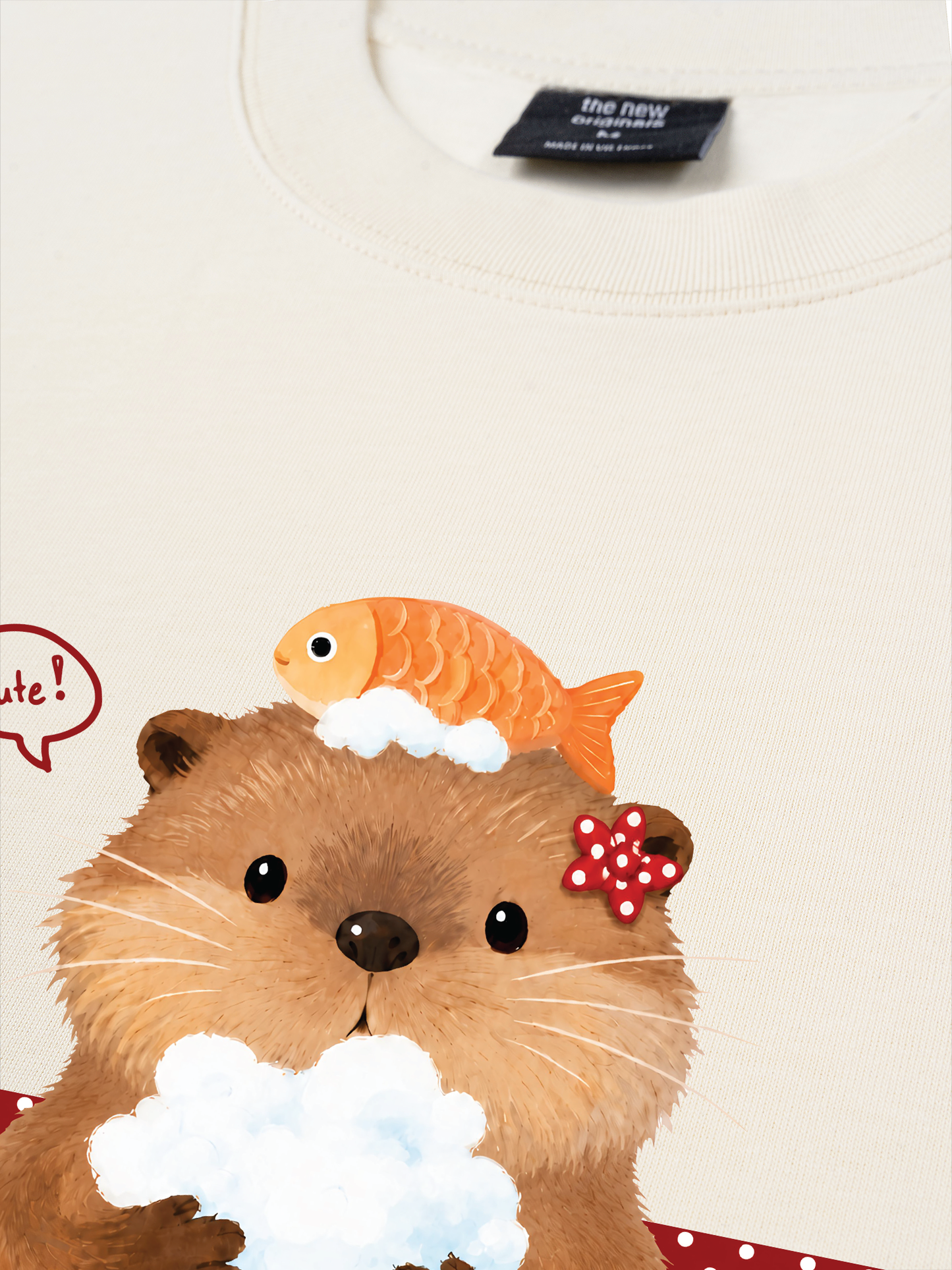 Áo Thun Relaxed Fit Animal Mood Bubble Beaver