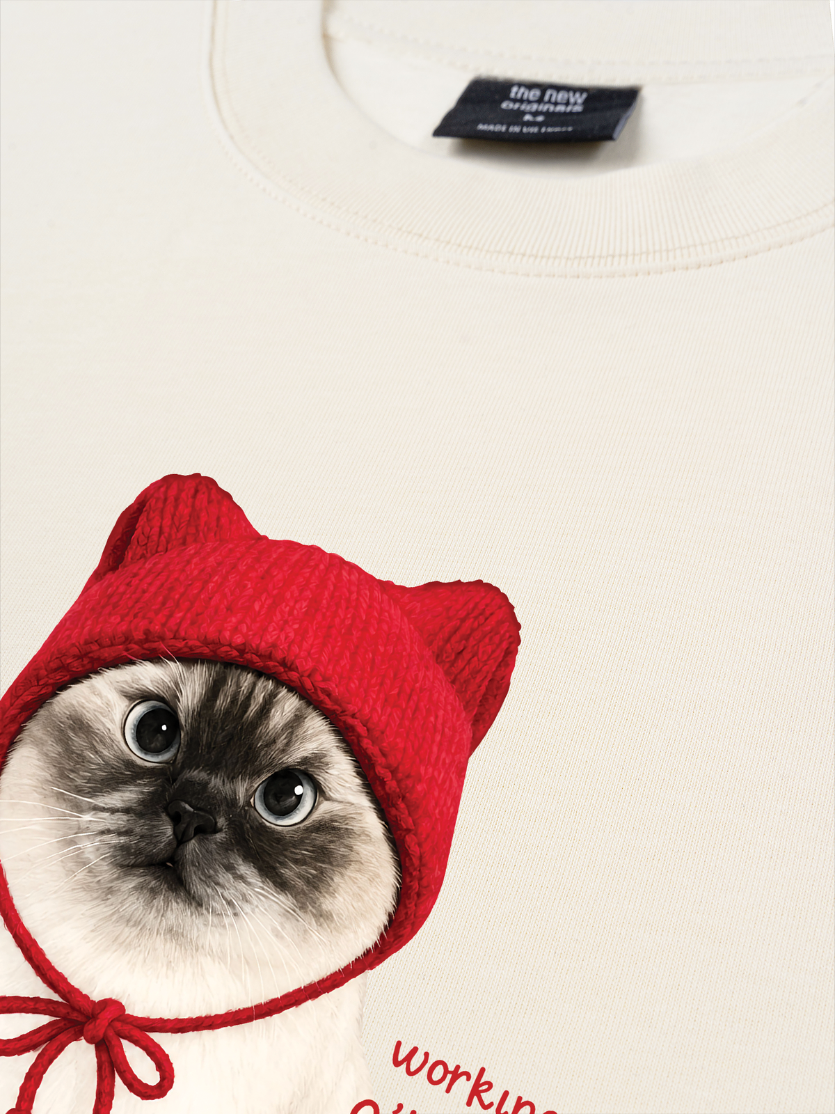 Áo Thun Relaxed Fit Working O'ttreats Red Meow