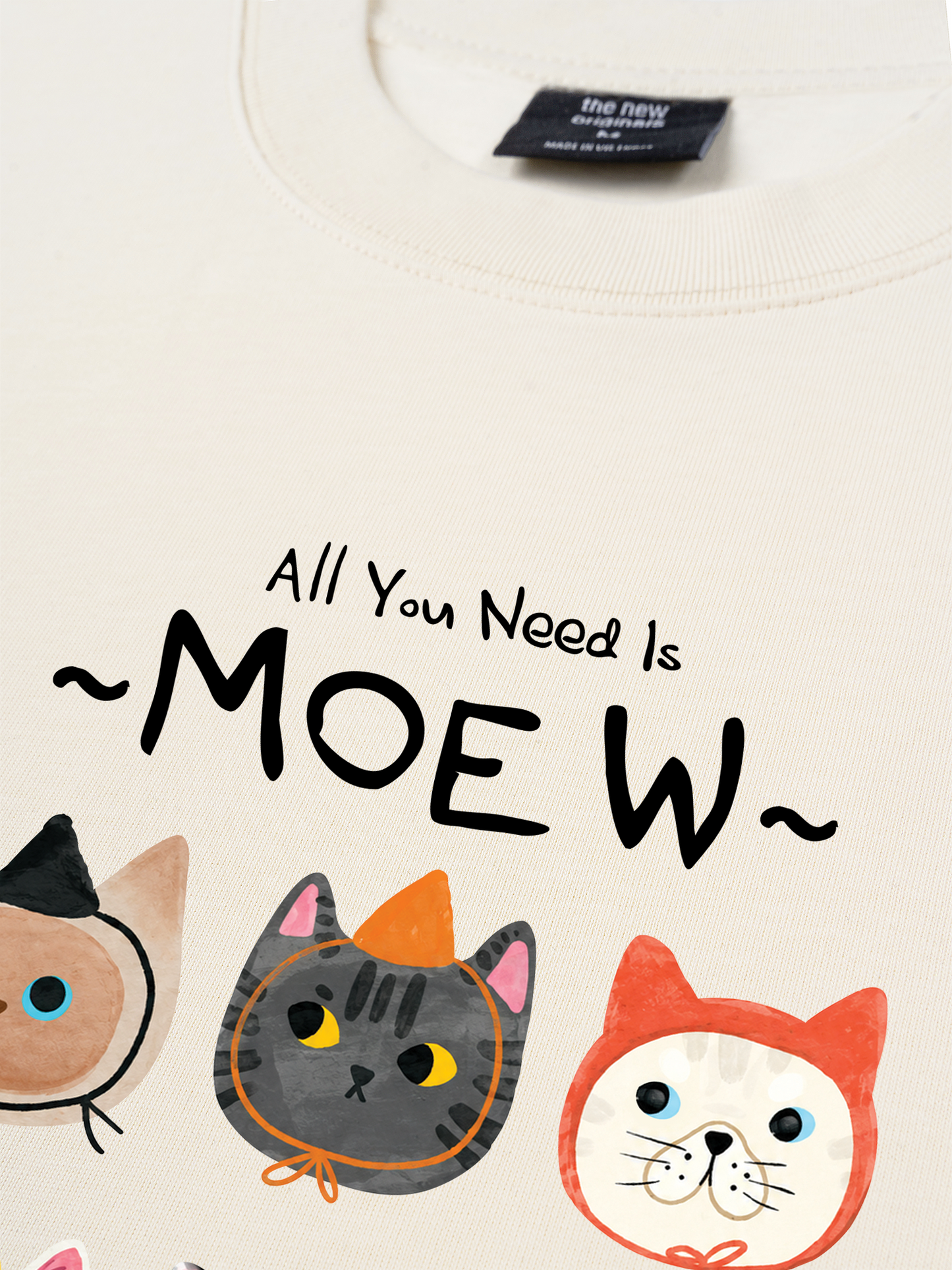 Áo Thun Relaxed Fit All You Need Is Moew