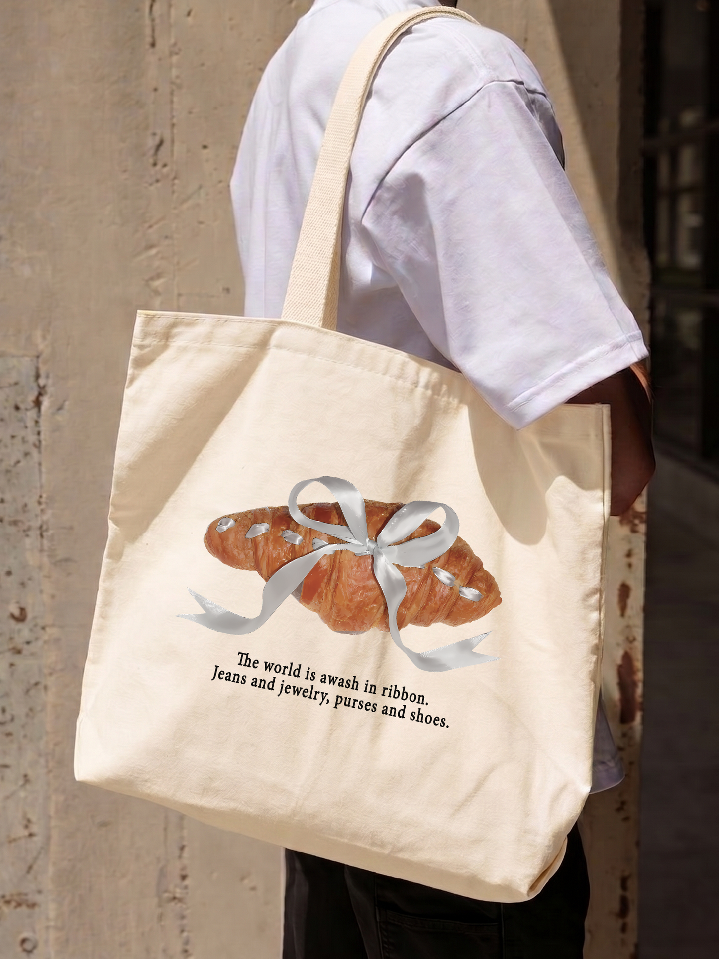 Túi Tote Sweet Pastry Silver Bow