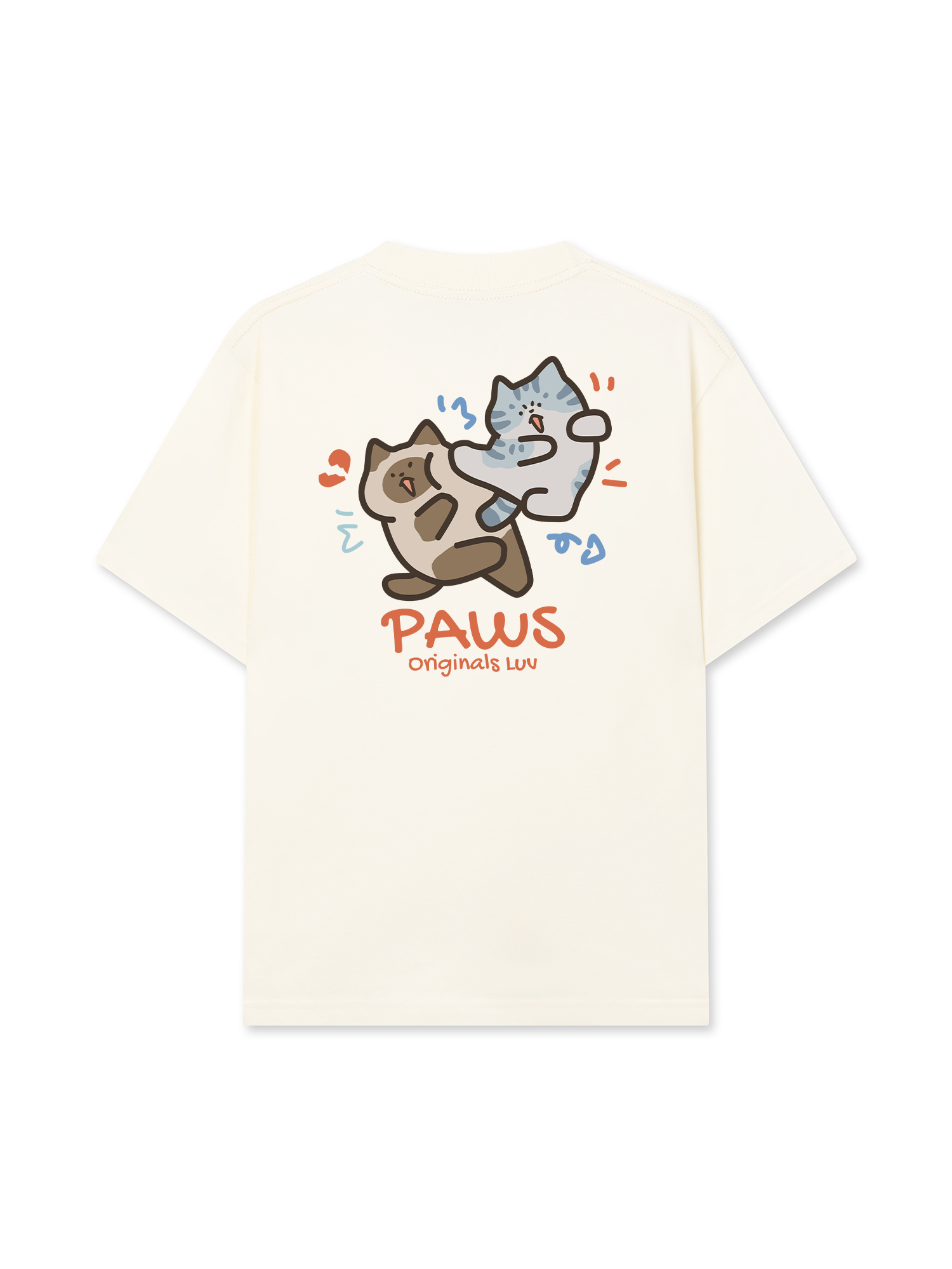 Áo Thun Relaxed Fit Paws Luv Cat Couple