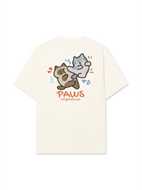 Áo Thun Relaxed Fit Paws Luv Cat Couple