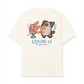 Áo Thun Relaxed Fit Love You Cat Couple