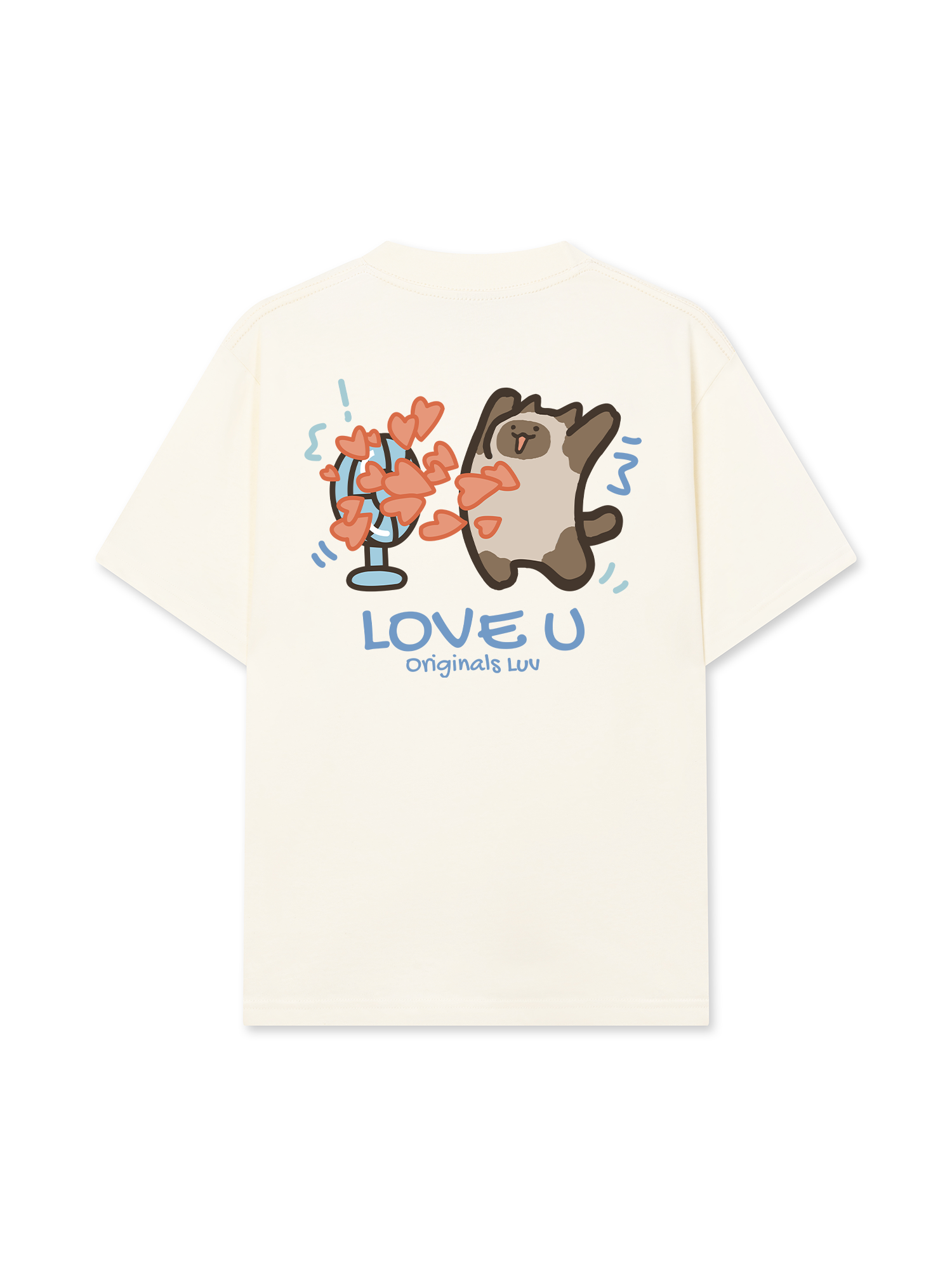 Áo Thun Relaxed Fit Love You Cat Couple