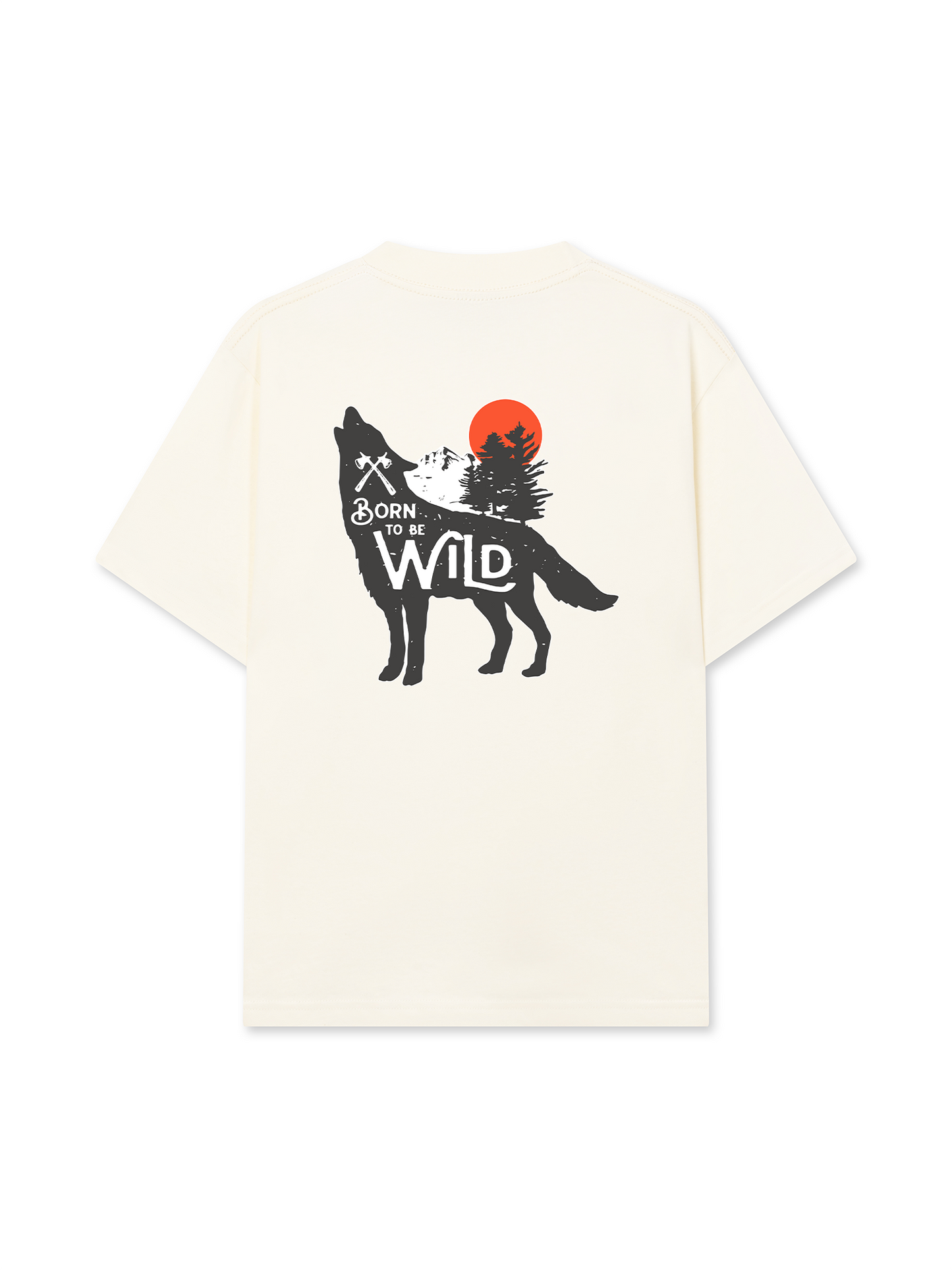 Áo Thun Relaxed Fit Wolf Born To Be Wild