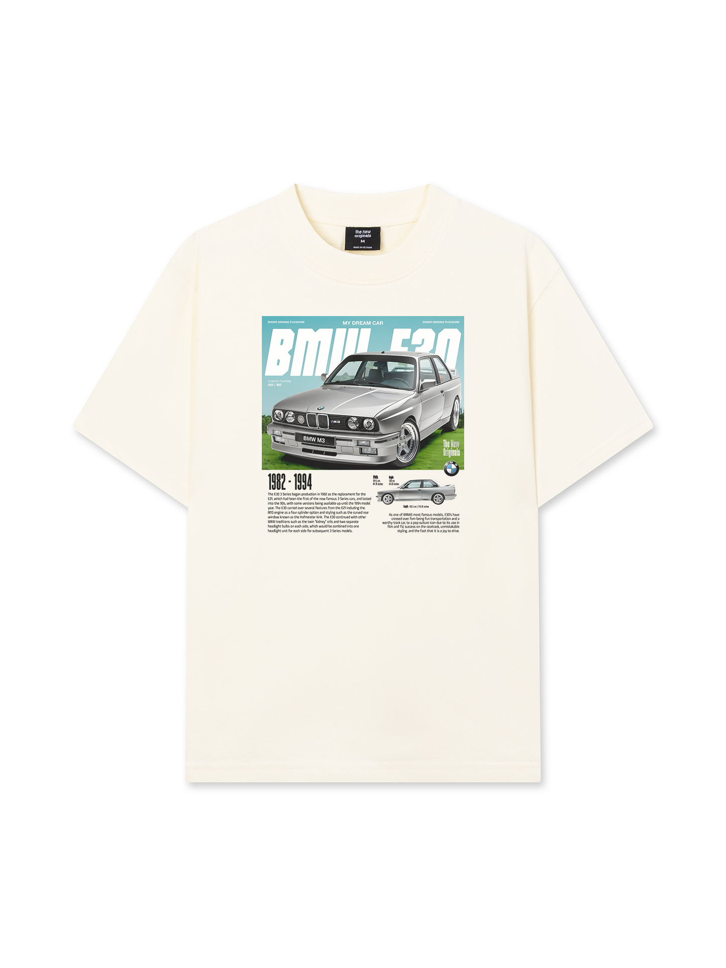 Áo Thun Relaxed Fit Car BMW E30 My Dream Car