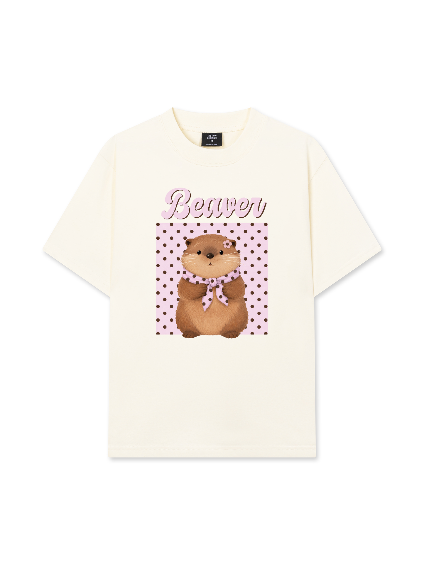 Áo Thun Relaxed Fit Animal Mood Sweet Beaver