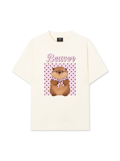 Áo Thun Relaxed Fit Animal Mood Sweet Beaver