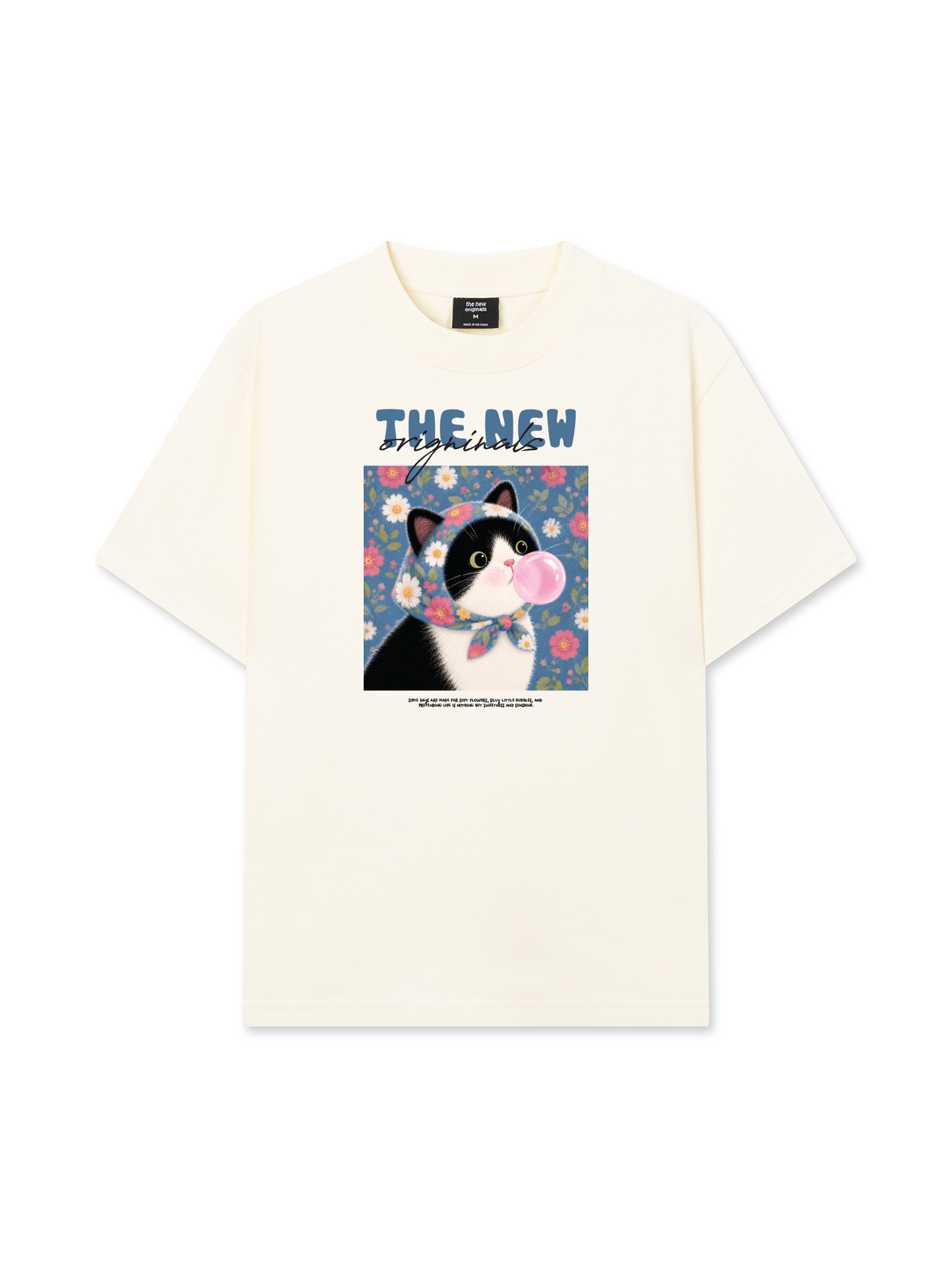 Áo Thun Relaxed Fit Pink Bubble Meow