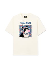 Áo Thun Relaxed Fit Pink Bubble Meow
