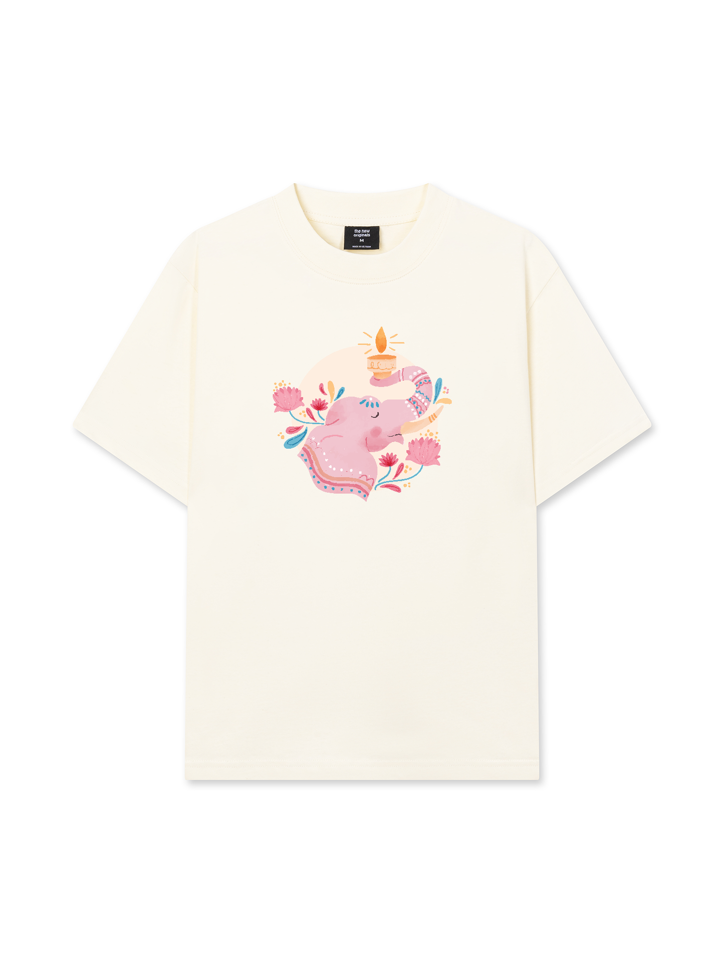 Áo Thun Relaxed Fit Floral Wish Elephant