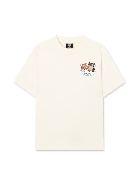 Áo Thun Relaxed Fit Love You Cat Couple