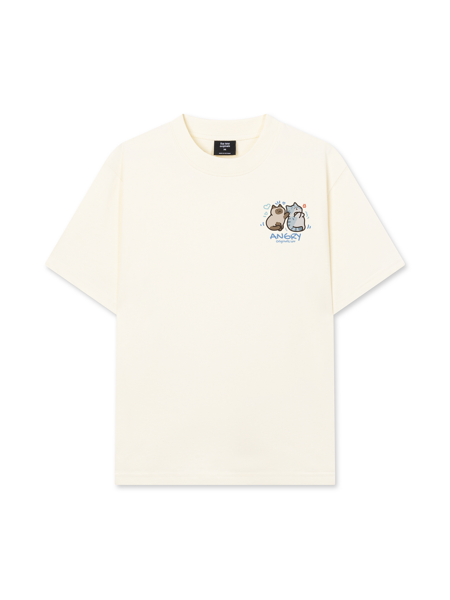 Áo Thun Relaxed Fit Angry Luv Cat Couple