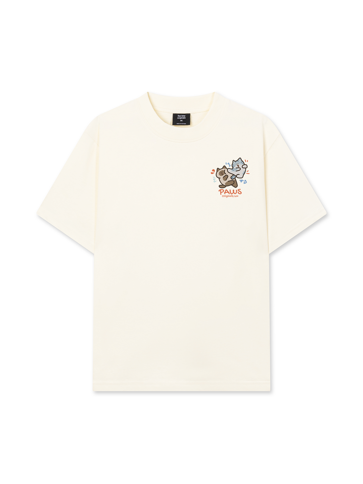 Áo Thun Relaxed Fit Paws Luv Cat Couple