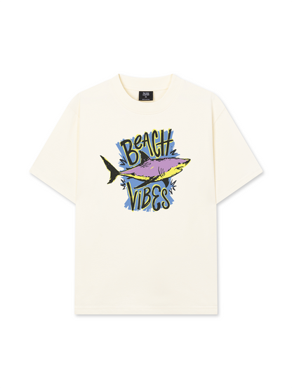 Áo Thun Relaxed Fit Ocean Beach Vibes Shark