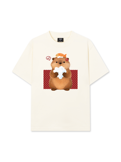 Áo Thun Relaxed Fit Animal Mood Bubble Beaver