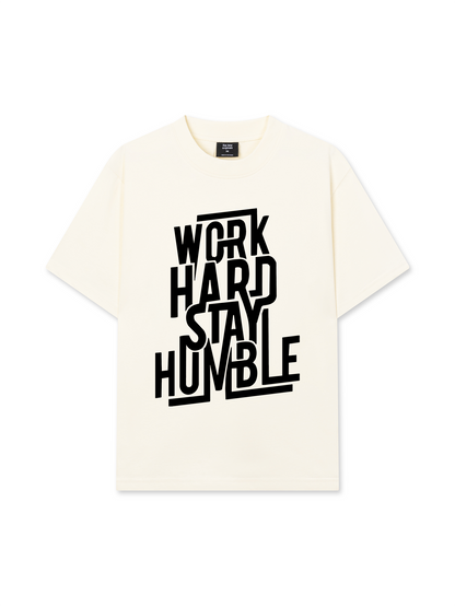 Áo Thun Relaxed Fit Work Hard Stay Humble