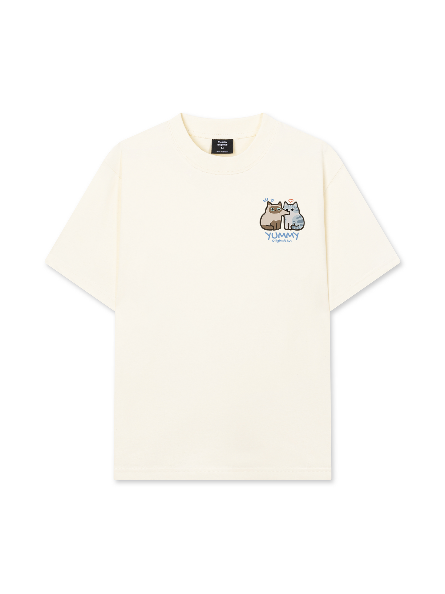 Áo Thun Relaxed Fit Yummy Luv Cat Couple
