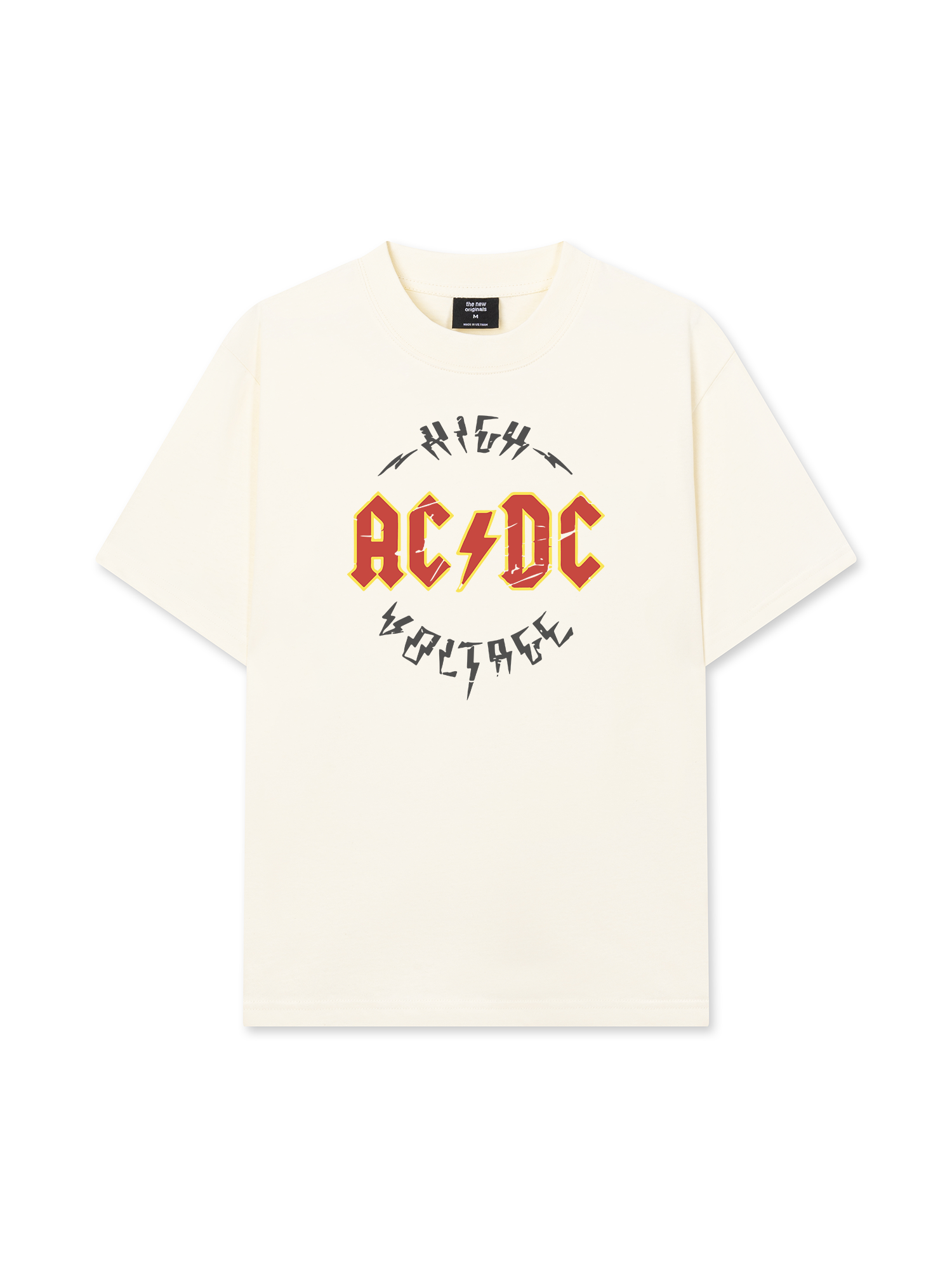 Áo Thun Relaxed Fit Music Rock AC DC High Voltage