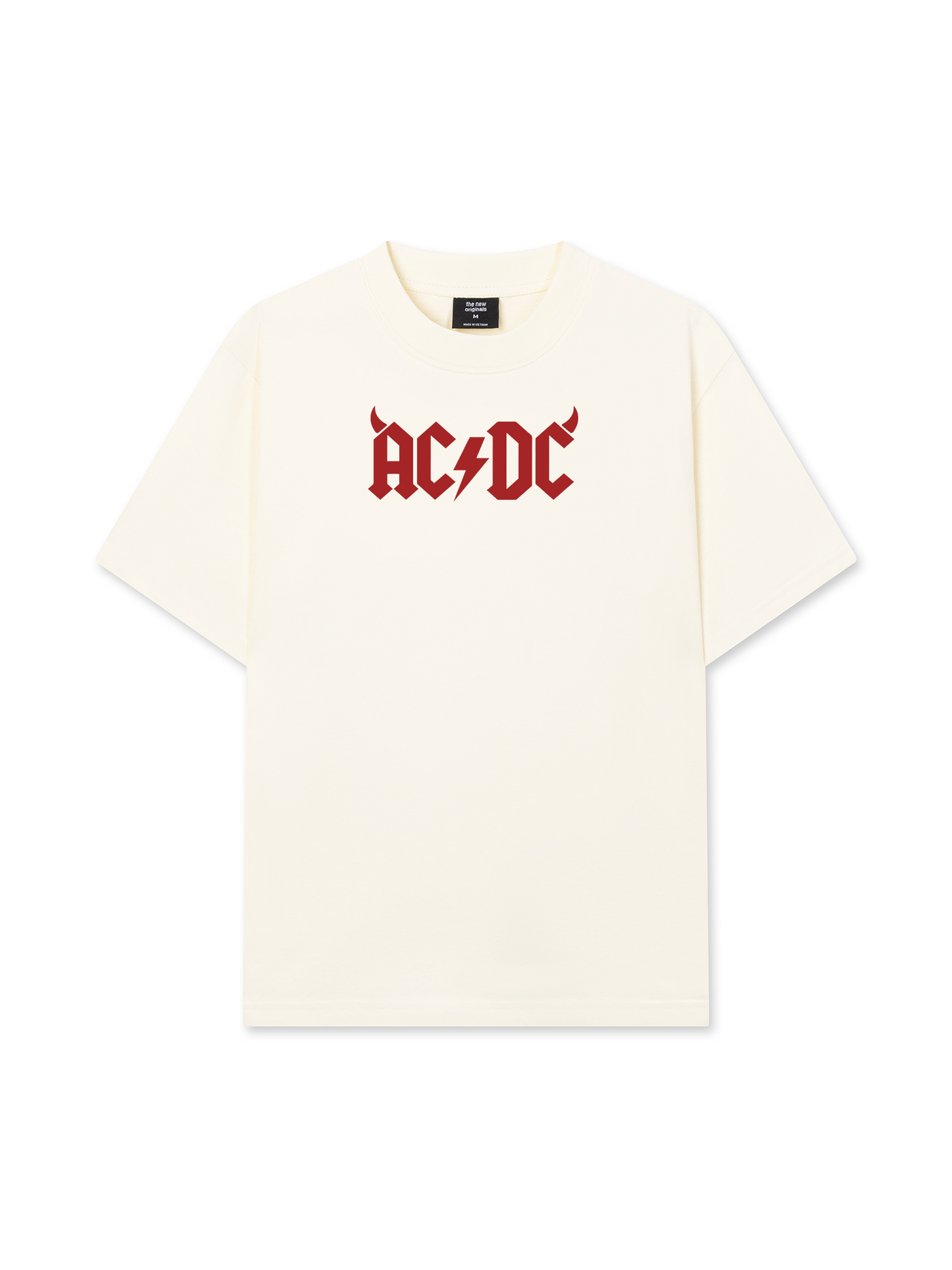 Áo Thun Relaxed Fit Music Rock AC DC Hell Logo Basic