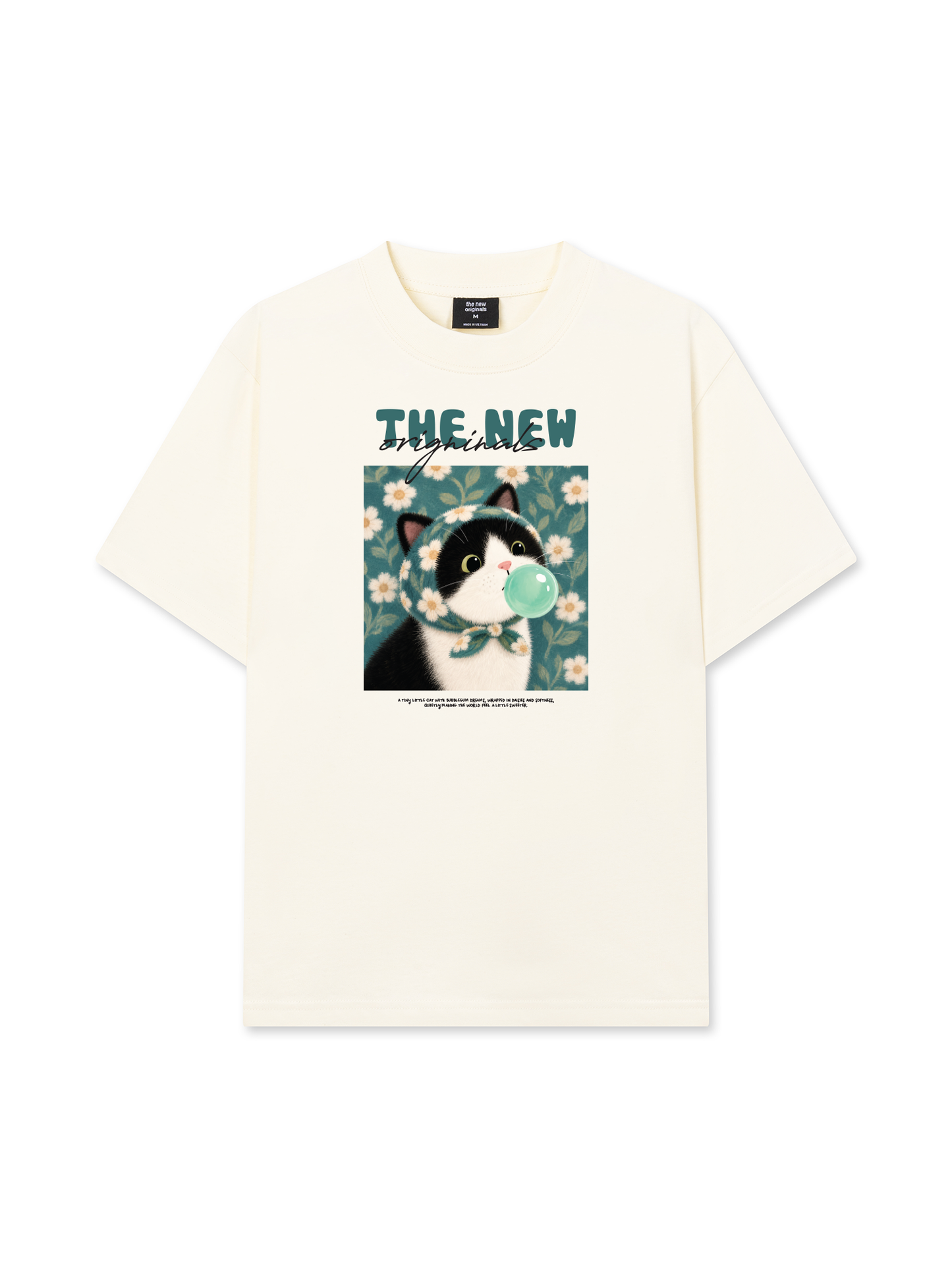 Áo Thun Relaxed Fit Daisy Mint Dream Meow