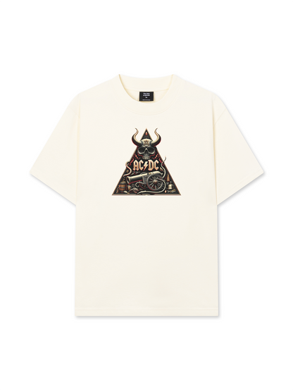 Áo Thun Relaxed Fit AC DC Logo Skull Cannon