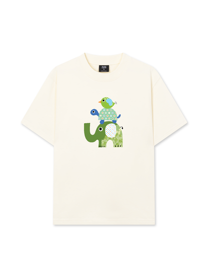 Áo Thun Relaxed Fit Elephant Stack
