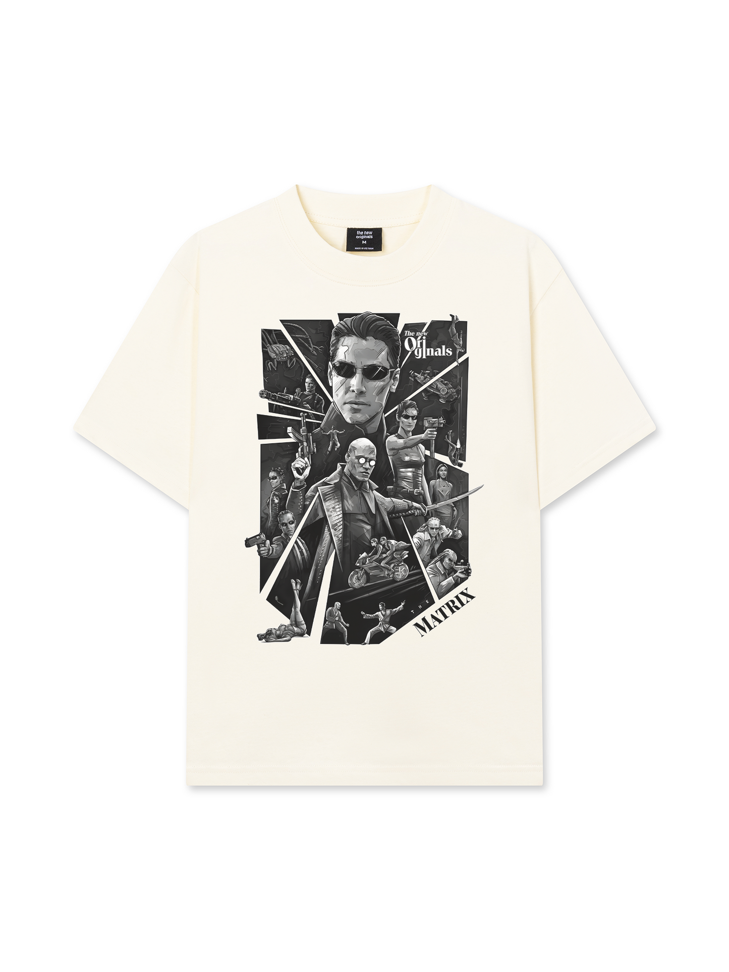 Áo Thun Relaxed Fit Movie Matrix Black And White