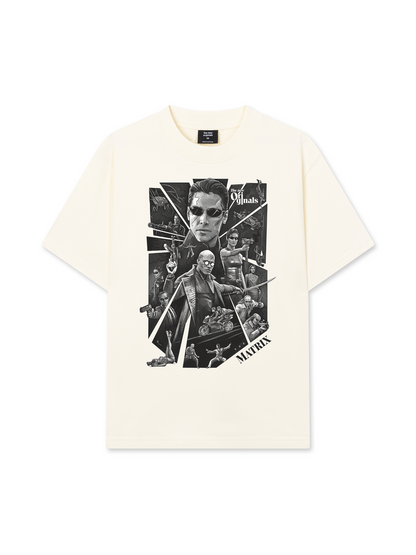Áo Thun Relaxed Fit Movie Matrix Black And White