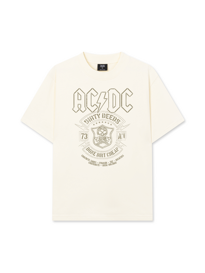 Áo Thun Relaxed Fit Music Rock AC DC Dirty Deeds Done Dirt Cheap