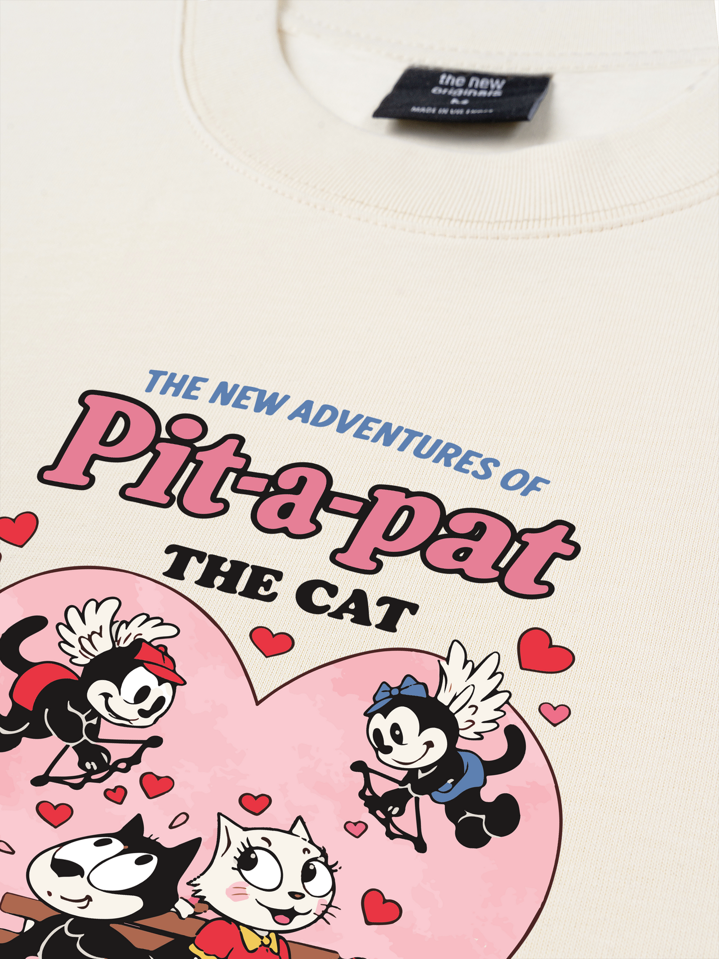 Áo Thun Relaxed Fit Cute Girl Funny Cat Couple