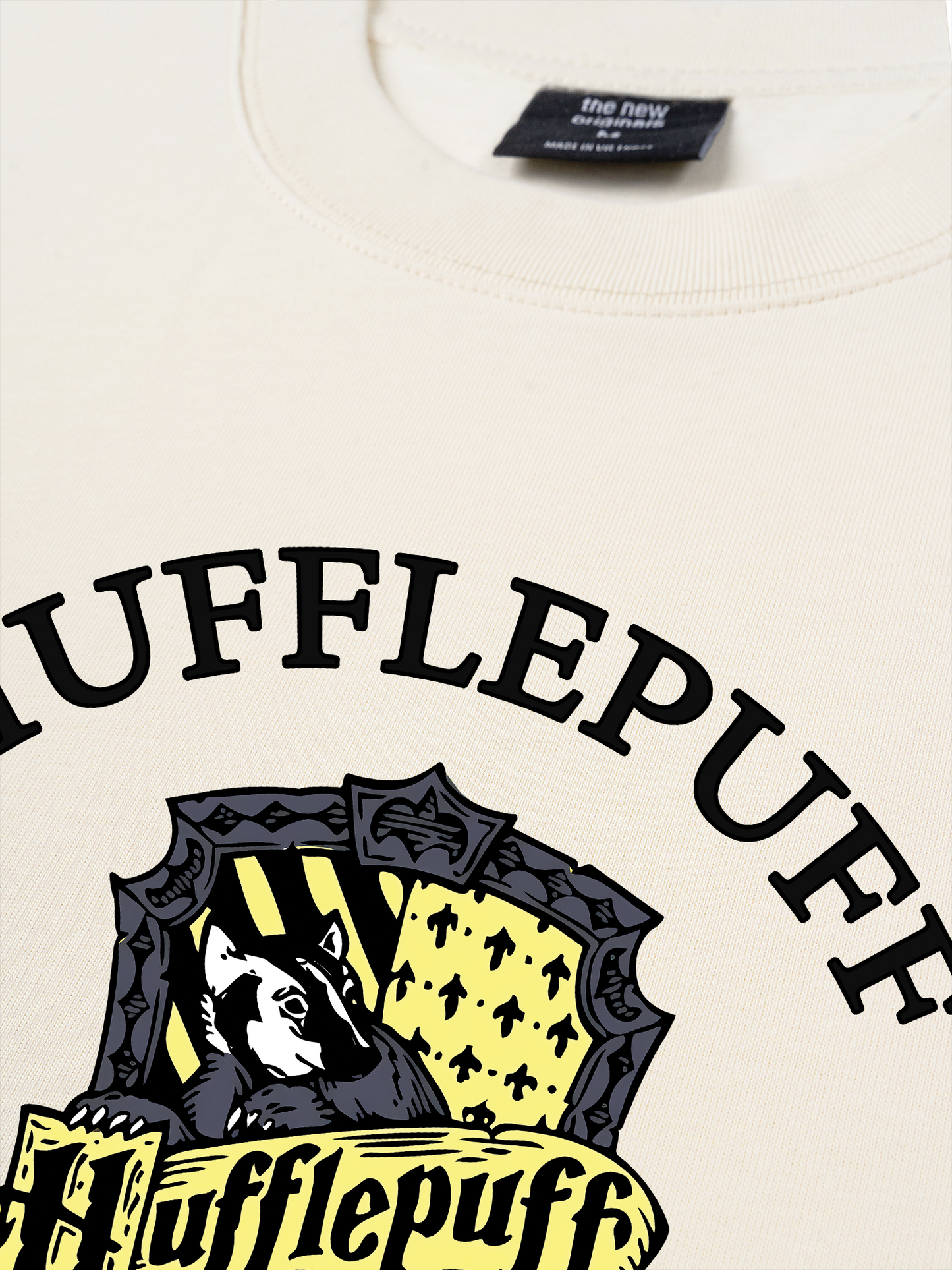 Áo Thun Relaxed Fit Harry Potter Huflepuff Vintage