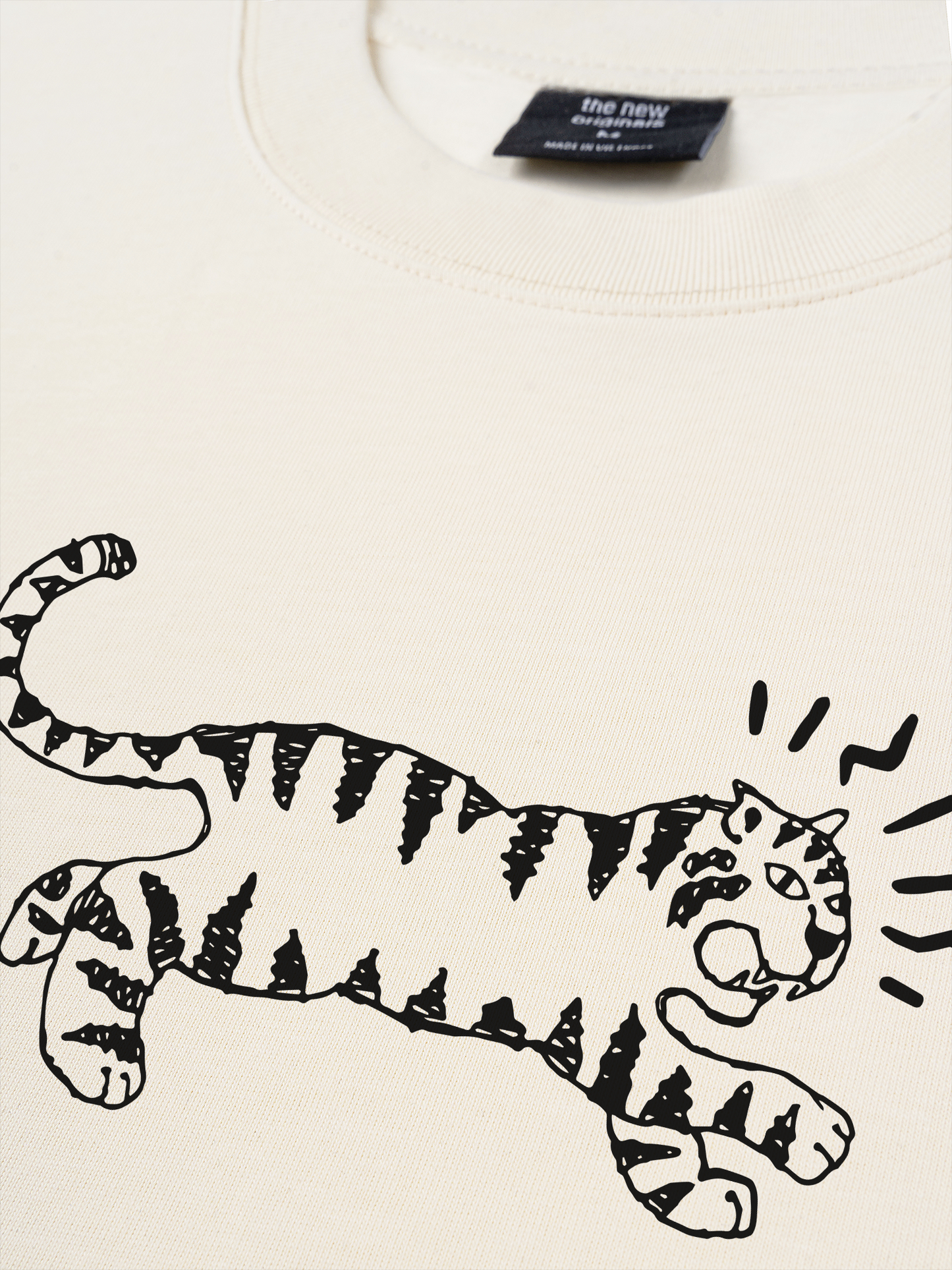 Áo Thun Relaxed Fit Tiger Sketch