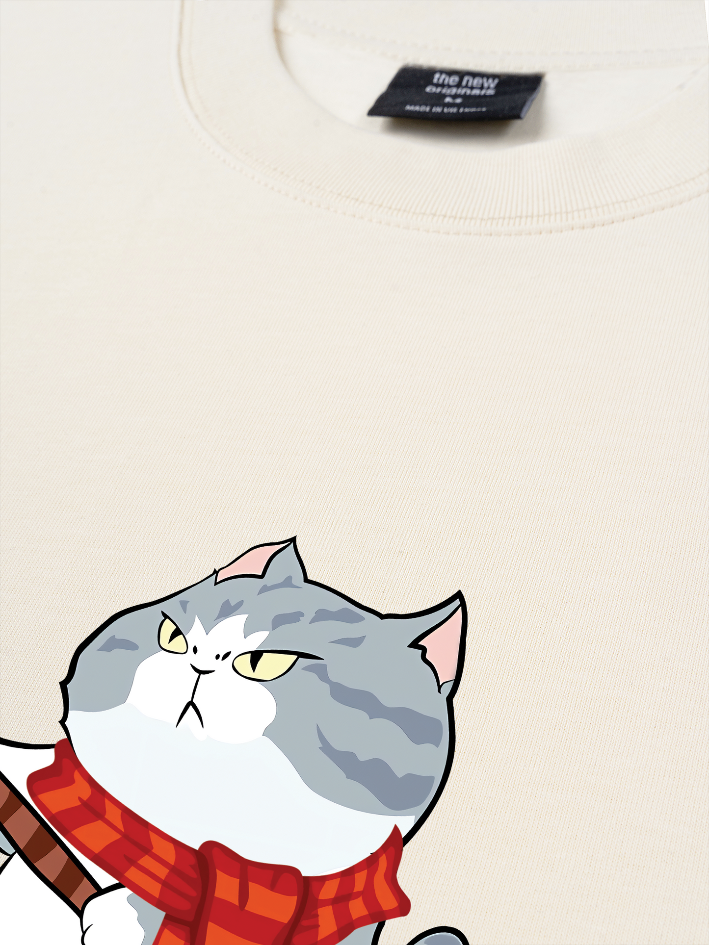 Áo Thun Relaxed Fit Funny Couple Cat
