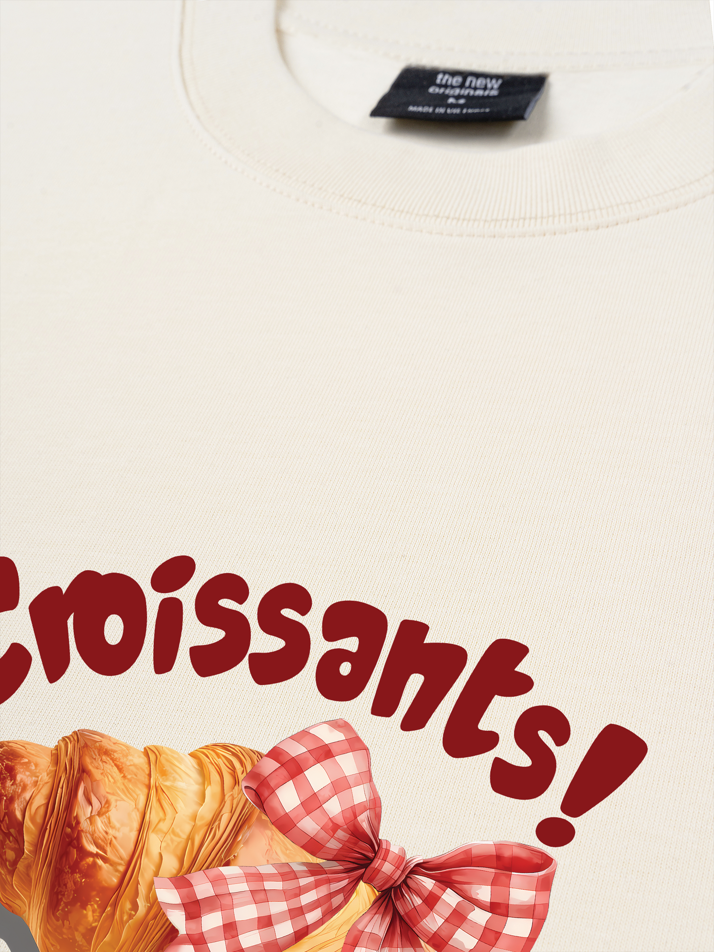 Áo Thun Relaxed Fit Sweet Pastry Red Bơ Croissant
