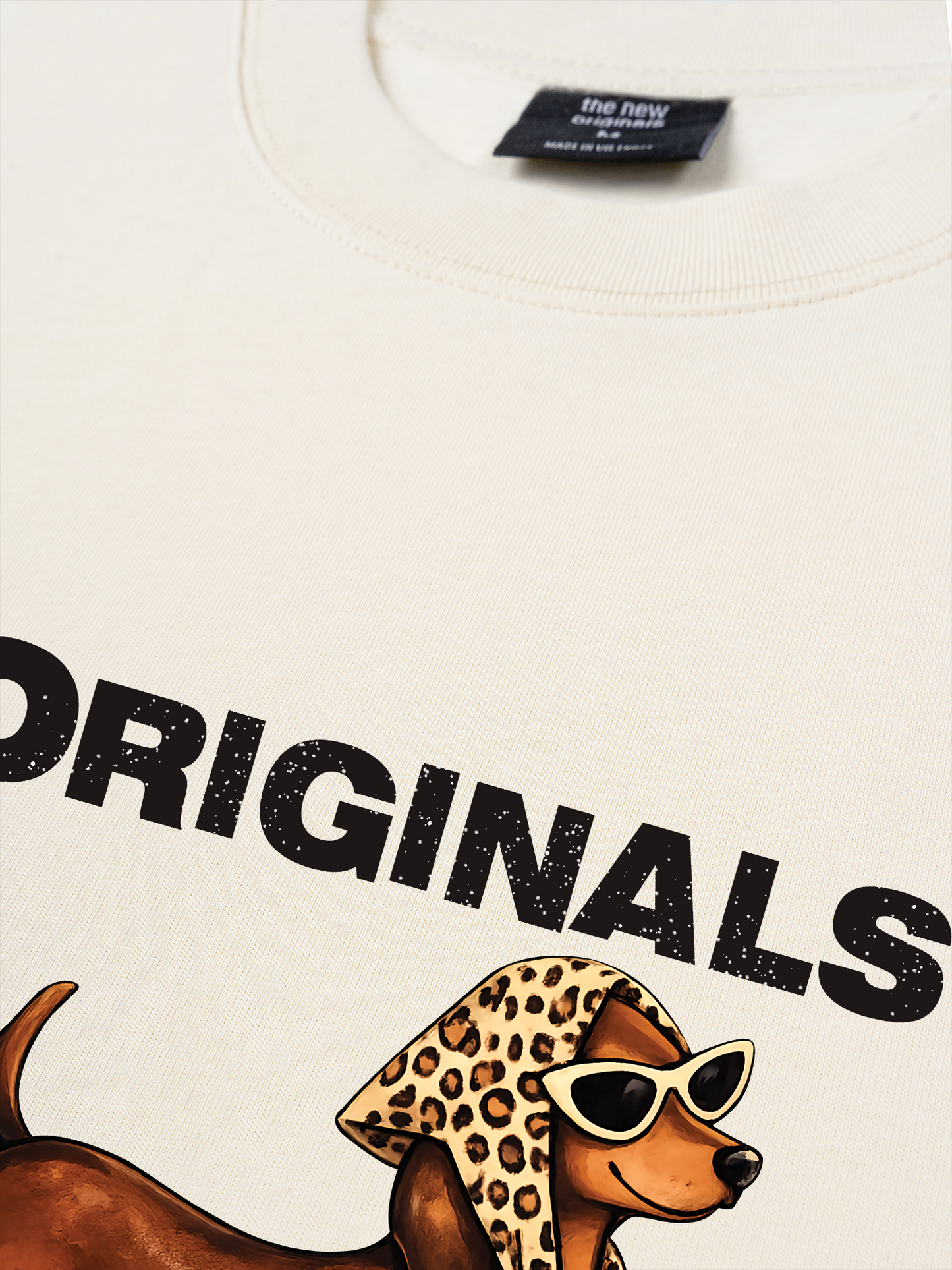 Áo Thun Relaxed Fit  Retro Leopard Dashund