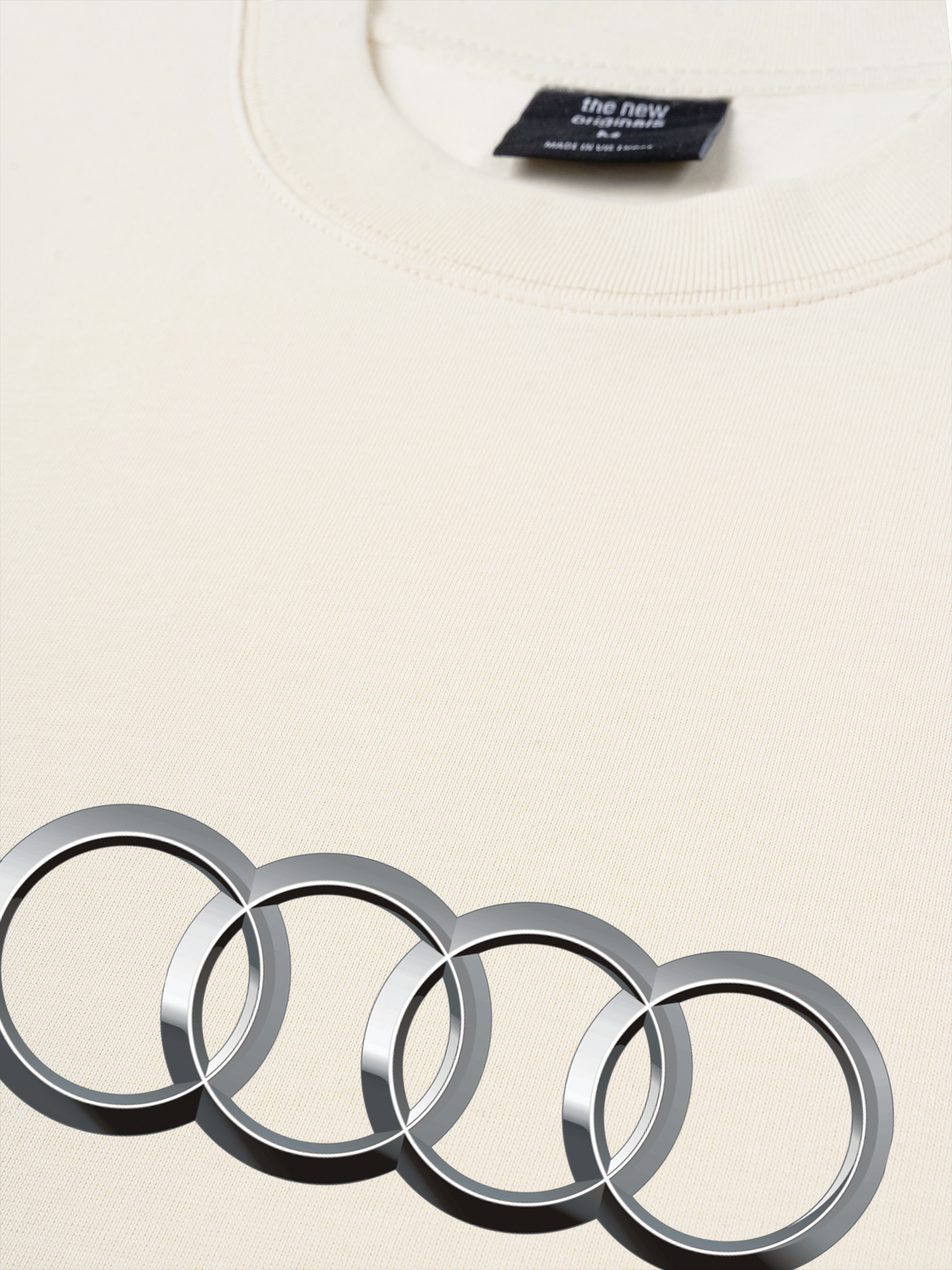 Áo Thun Relaxed Fit CAR AUDI Black & White