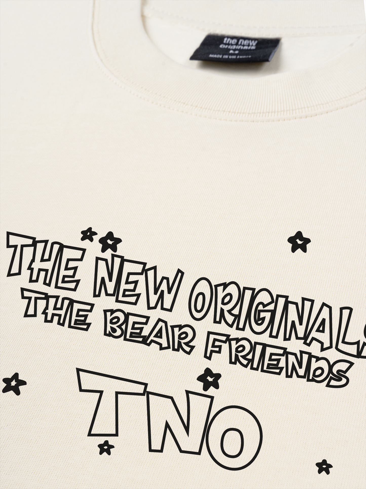 Áo Thun Relaxed Fit Bear Friends Doodle Artwork