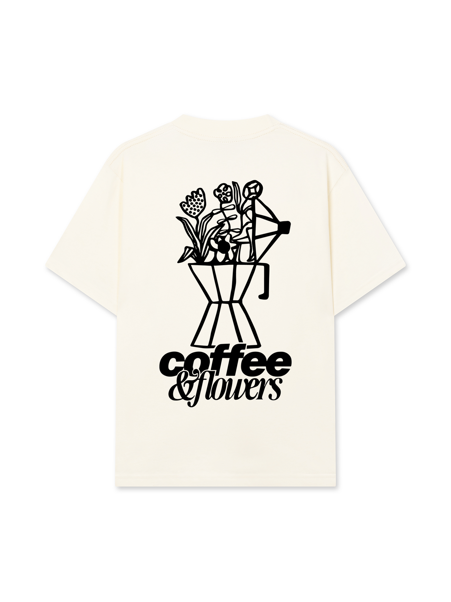 Áo Thun Relaxed Fit  Coffee & Flowers Oversized
