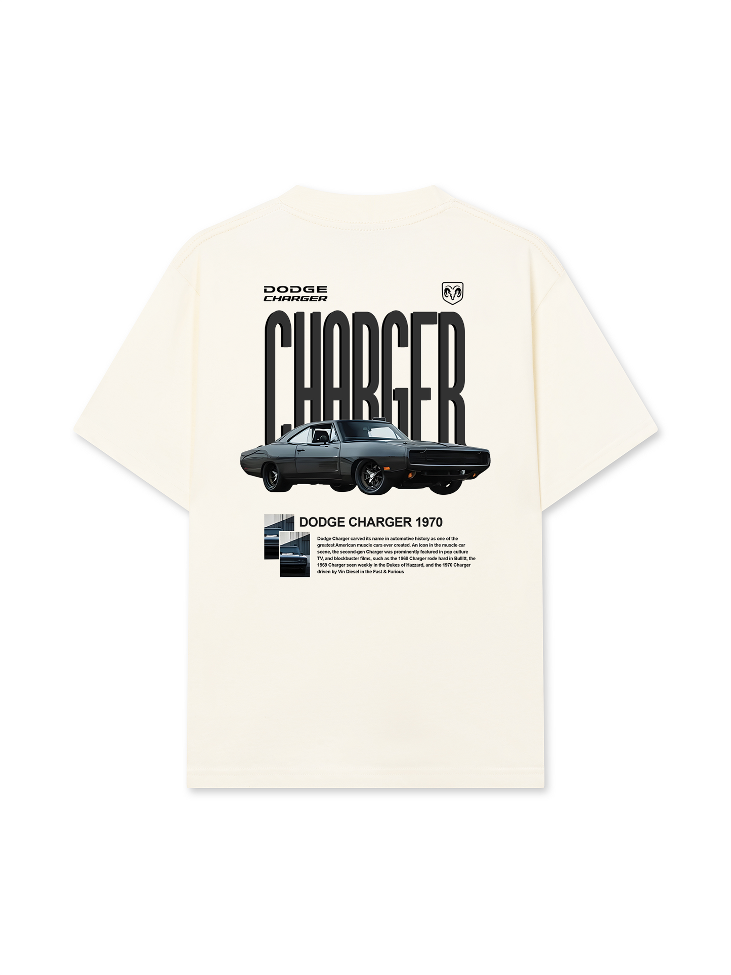 Áo Thun Relaxed Fit CAR Dodge Charger 1970