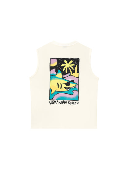 Áo Ba Lỗ Relaxed Fit Ocean Cute Shark