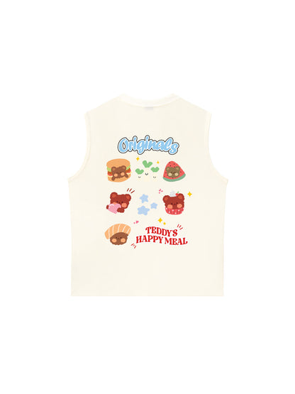 Áo Ba Lỗ Relaxed Fit Teddy Land Teddy_s Happy Meal