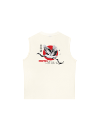 Áo Ba Lỗ Relaxed Fit Japan Spirit Red Crowned Crane