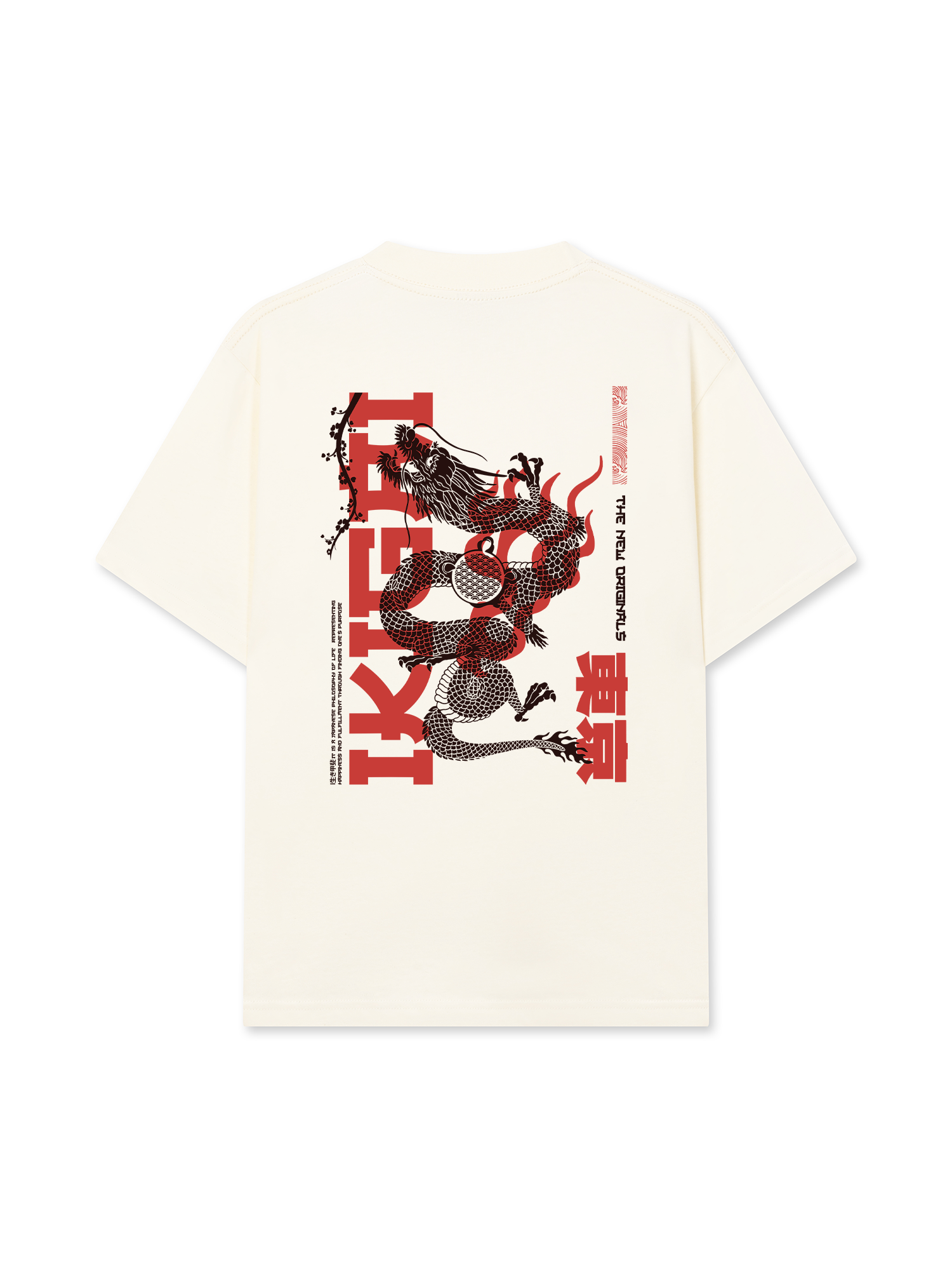 Áo Thun Relaxed Fit Japan Spirit Ikigai Dragon