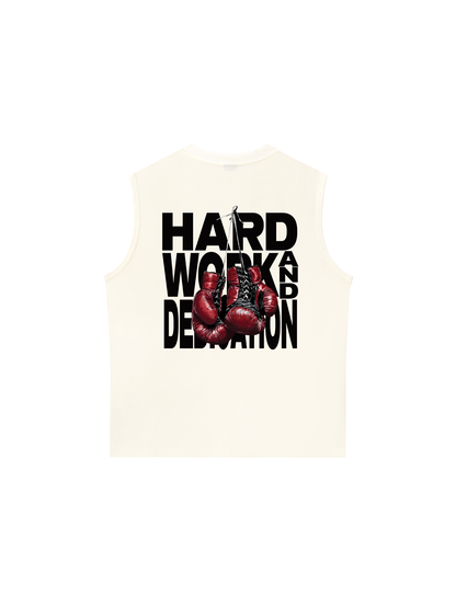 Áo Ba Lỗ Relaxed Fit Fitnes Hard Work And Dedication