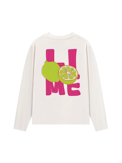 Áo Thun Dài Tay Summer Vibes Pink Lemon