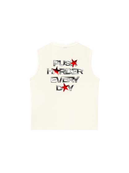Áo Ba Lỗ Relaxed Fit Push Harder Every Day